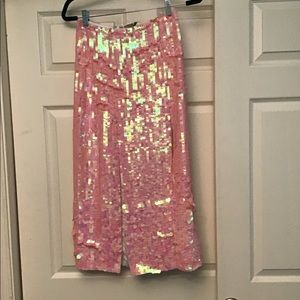 ASOS Pink Sequin Maxi Skirt